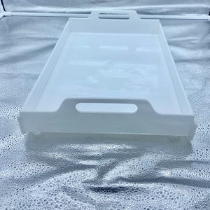 Vintage Morgan Designs White Tray with lucite feet